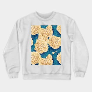 Hydrangea watercolor pattern, yellow and blue Crewneck Sweatshirt